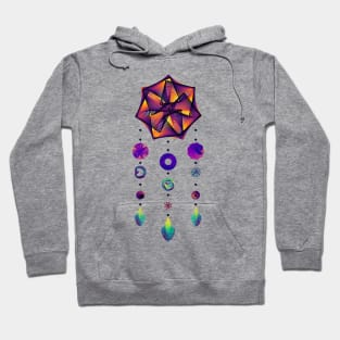 Dream Data Catcher | Maurer Rose Heptagon Inferno White Hoodie